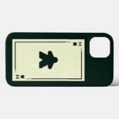 Zwart-wit Meeple Ace Spelen Kaart Case-Mate iPhone Case (Achterkant (horizontaal))