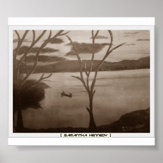 zwart-wit meerposter poster (Voorkant)