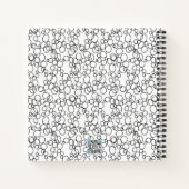 Zwart wit - meetbare cirkels Schetkboekjournaal Notitieboek (Achterkant)