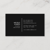 ZWART & WIT MEISJE - BEAUTY MODE STIJL Nr. 1 Visitekaartje (Achterkant)