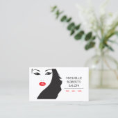 ZWART & WIT MEISJE - BEAUTY MODE STIJL Nr. 1 Visitekaartje (Staand voorkant)