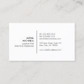 ZWART & WIT MEISJE - BEAUTY MODE STIJL Nr. 2 Visitekaartje (Achterkant)