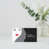 ZWART & WIT MEISJE - BEAUTY MODE STIJL Nr. 3 Visitekaartje (Staand voorkant)