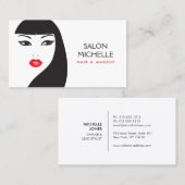 ZWART & WIT MEISJE - BEAUTY MODE STIJL Nr. 5 Visitekaartje (Voorkant / Achterkant)