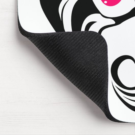 Zwart-wit  meisje muismat (Hoek)