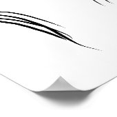 Zwart-wit meisje poster (Hoek)