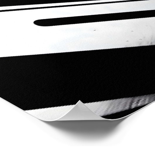 Zwart-wit meisje poster (Hoek)