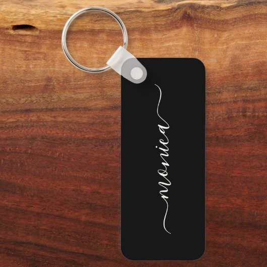 Zwart-wit meisjesnaam sleutelhanger (Voorkant)