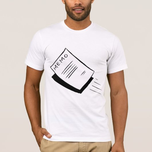 Zwart-wit Memo Mannen T-shirt (Voorkant)
