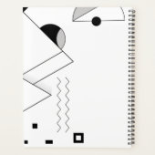 Zwart-wit Memphis Gepersonaliseerde naam Planner (Achterkant)