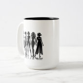 Zwart-wit menopauze koffie Mok (Voorkant links)