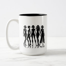 Zwart-wit menopauze koffie Mok