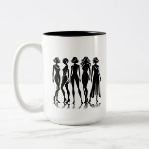 Zwart-wit menopauze koffie Mok