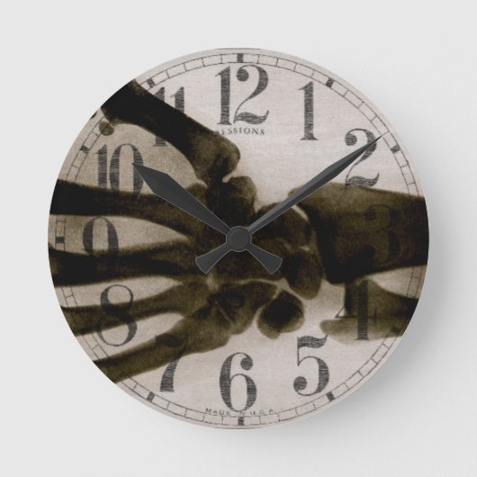  zwart-wit menselijk-breedband röntgenfoto's ronde klok (Voorkant)