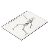 Zwart-wit menselijk loopskelet notitieboek (Linkerzijde)