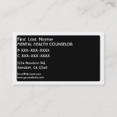 Zwart wit MENTAAL GEZONDHEIDSCOMPLETE visitekaartj Visitekaartje (Achterkant)