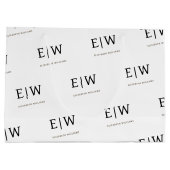 Zwart Wit Merk Bedrijfs Verpakkingen Bedrijf Groot Cadeauzakje (Achterkant)