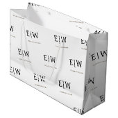 Zwart Wit Merk Bedrijfs Verpakkingen Bedrijf Groot Cadeauzakje (Voorkant Gekanteld)