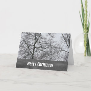 Zwart-wit Merry Christmas Kaart