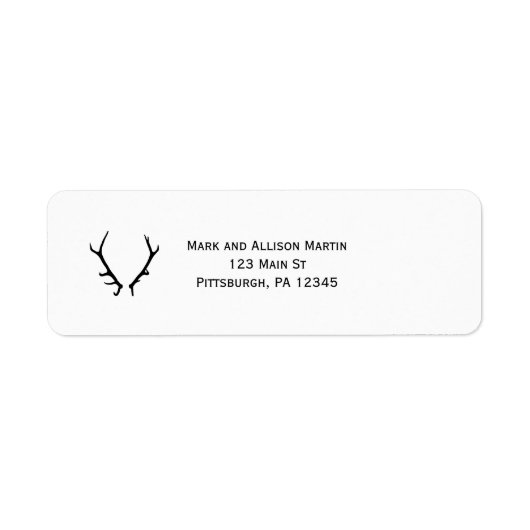 Zwart-wit met Antlers Etiket (Voorkant)