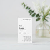 Zwart-wit met Black Core-Visitekaartje Visitekaartje (Staand voorkant)