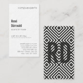 Zwart-wit met Black Core-Visitekaartje Visitekaartje (Voorkant / Achterkant)