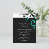 Zwart-wit met Blauwgroen terugdraaiing (Staand voorkant)