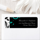 Zwart-wit met Blauwgroen terugdraaiing Etiket (Insitu)