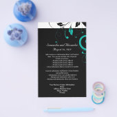 Zwart-wit met Blauwgroen terugdraaiing Flyer (Enkel)