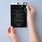 Zwart-wit met Blauwgroen terugdraaiing Flyer (Hand)