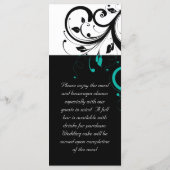 Zwart-wit met Blauwgroen terugdraaiing Menu (Achterkant)