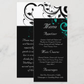 Zwart-wit met Blauwgroen terugdraaiing Menu (Voorkant / Achterkant)