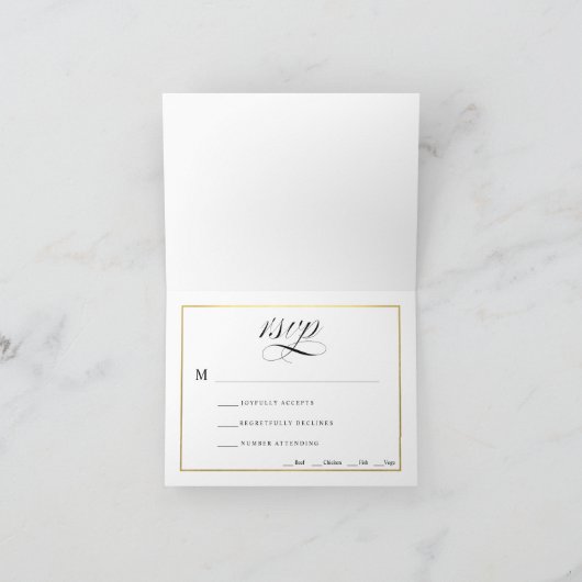 Zwart & Wit met de Gouden Kaart van het Huwelijk (Binnen)