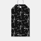 Zwart & Wit met de hand getekend skelet Halloween  Cadeaulabel (Achterkant)