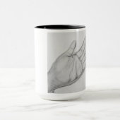 Zwart-wit met de hand getekende potloodschets fijn mok (Midden)