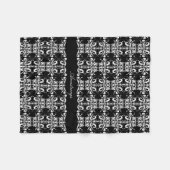 Zwart-wit met de naam Damask Fleece Deken (Voorkant (Horizontaal))