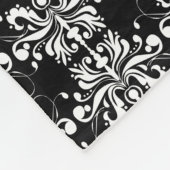 Zwart-wit met de naam Damask Fleece Deken (Hoek)