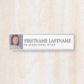 Zwart wit met de titel van de Beroeps van de Naam  Deurbordje (Voorkant)