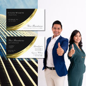 Zwart-wit met decoratief gouddecor Modern Visitekaartje