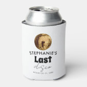 Zwart-wit met goud Laatste Disco Bachelorette Blikjeskoeler (Blikje Voorkant)