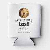 Zwart-wit met goud Laatste Disco Bachelorette Blikjeskoeler (Voorkant)