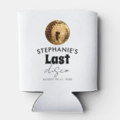 Zwart-wit met goud Laatste Disco Bachelorette Blikjeskoeler (Achterkant)