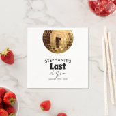 Zwart-wit met goud Laatste Disco Bachelorette Servet (Insitu)