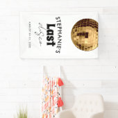 Zwart-wit met goud Laatste Disco Bachelorette Spandoek (Insitu)