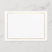 Zwart Wit met Gouden Trouwwebsite Insert Kaart (Achterkant)