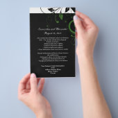 Zwart-wit met groene wervelkoppeling flyer (Hand)