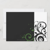 Zwart-wit met groene wervelkoppeling kaart (Achterkant)