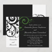 Zwart-wit met groene wervelkoppeling kaart (Voorkant / Achterkant)