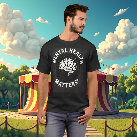 Zwart-wit met hersenen - Geestelijke gezondheid Za T-shirt