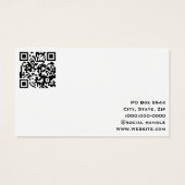 Zwart-wit met Logo en QR-code Visitekaartje (Achterkant)